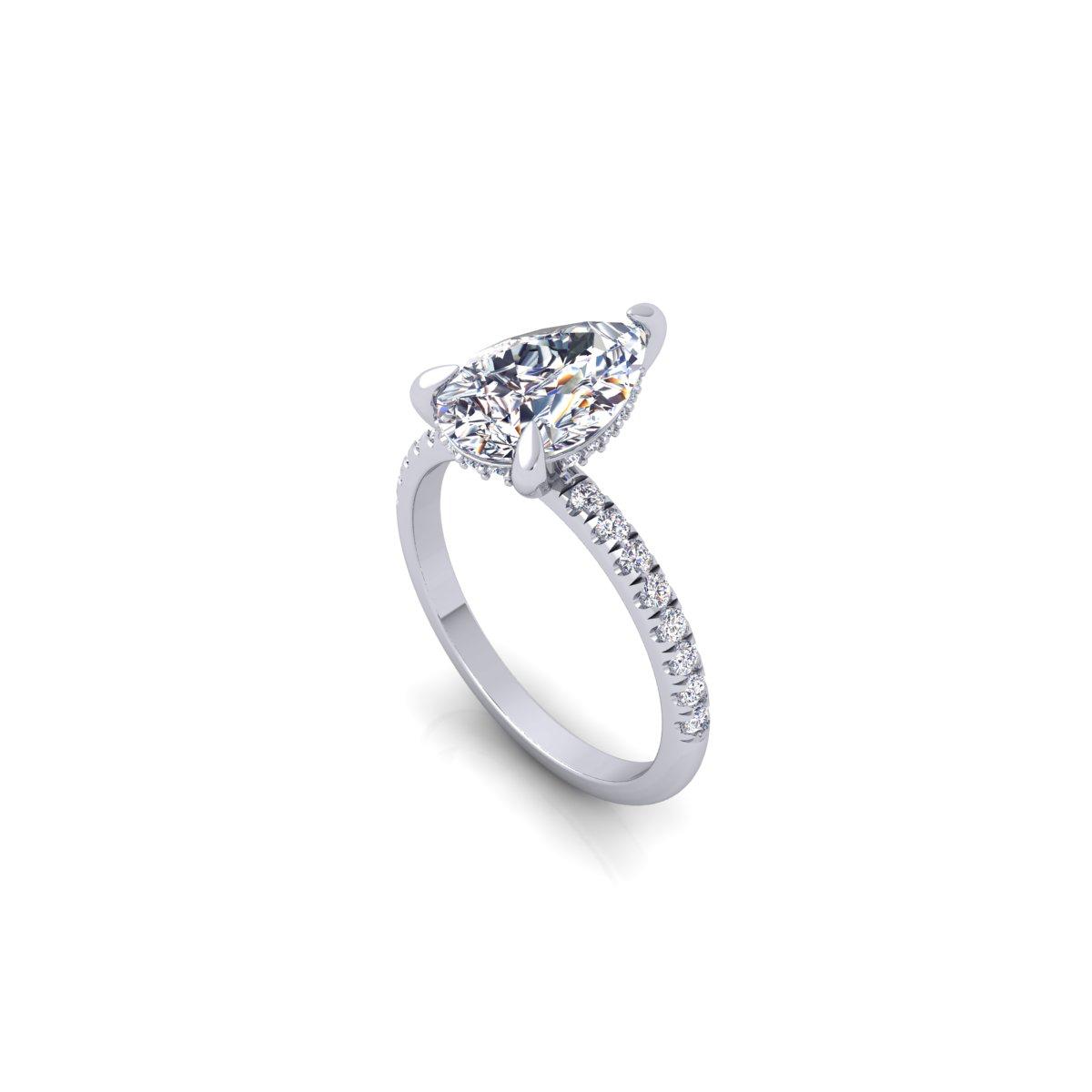 טבעת כסף טיפה