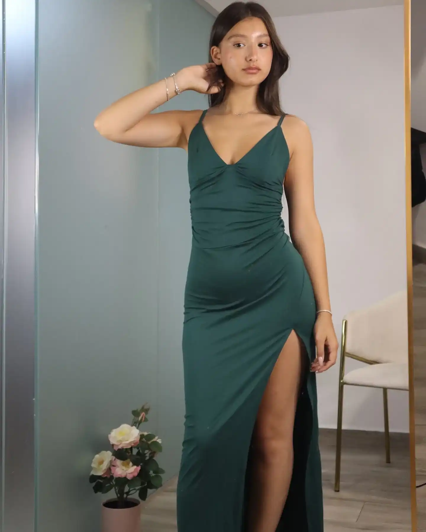 שמלה ירוק בקבוק