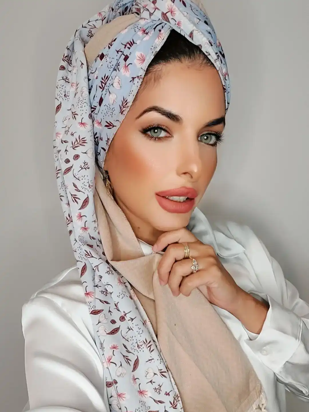 מטפחת לילך פרחוני  