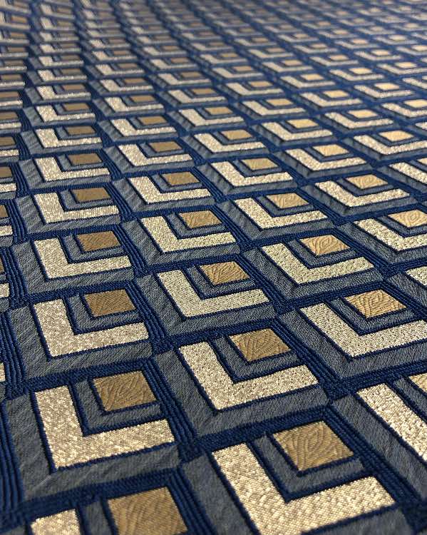 ז׳קארד דגם משובץ צבע כחול