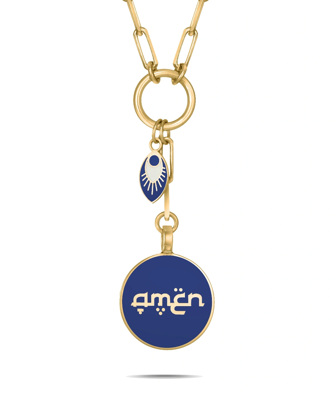Gold & Enamel Halo with charm - available in 3 colors