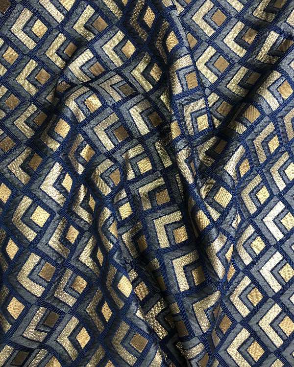 ז׳קארד דגם משובץ צבע כחול