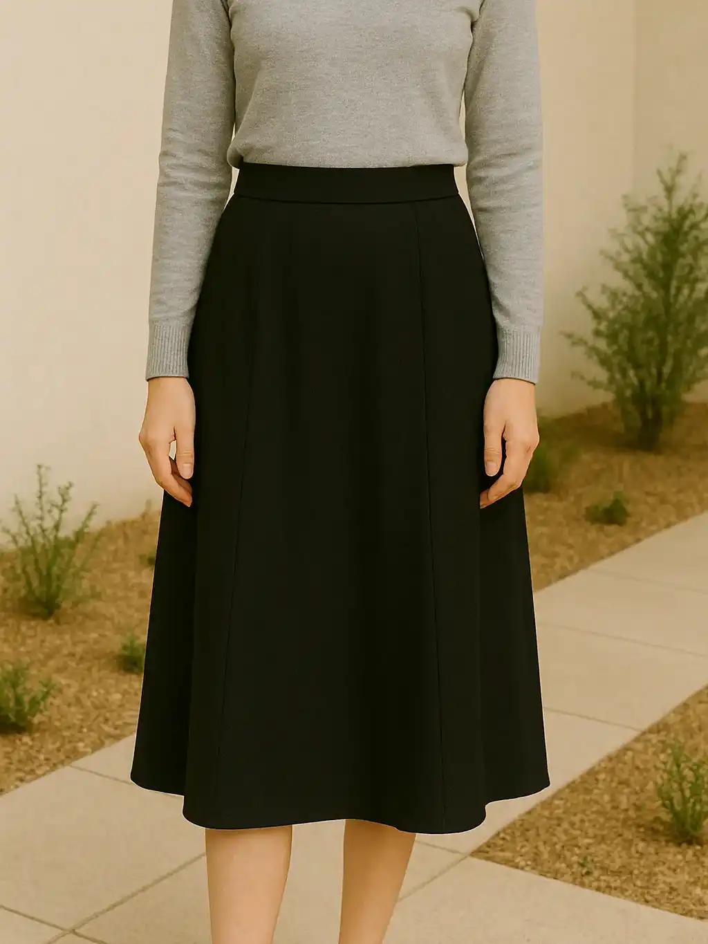 חצאית Mach -  מידי בייסיק קולעת