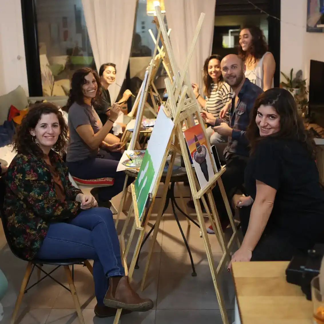 שיעור 5+6 - אקריליק על קנבס