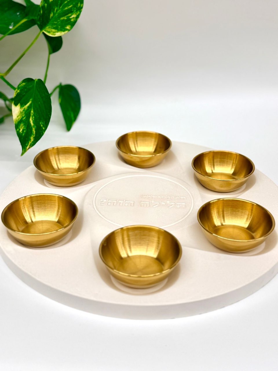 קערת פסח חגיגית בשילוב קעריות