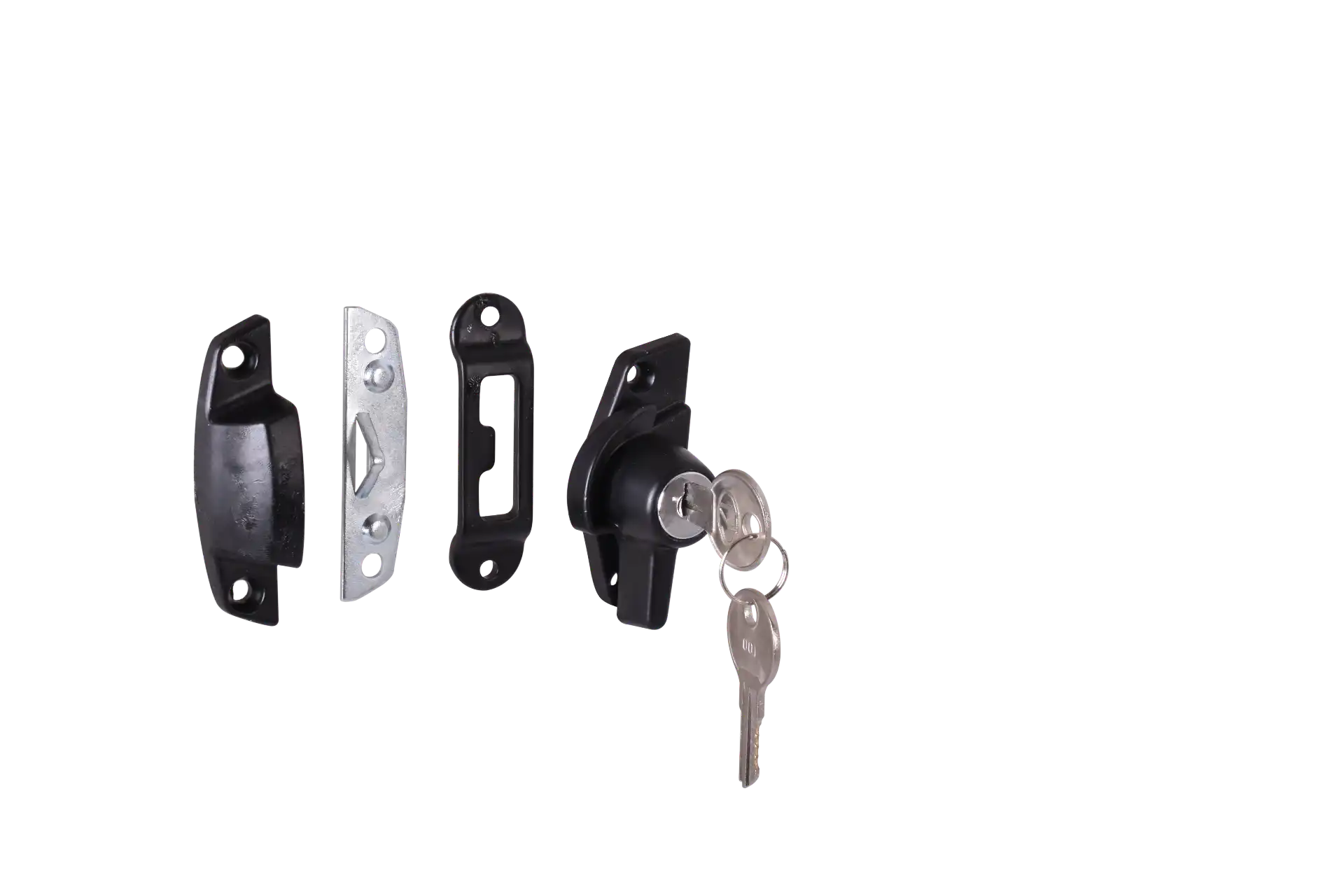 סגר מתכת עם מפתח