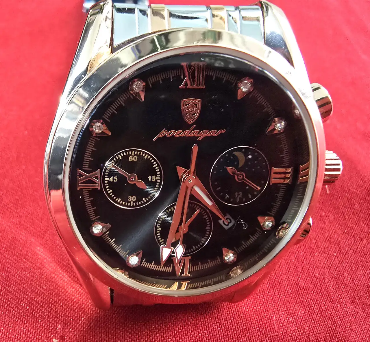 שון יד לגבר שעון אופנתי שמשדר יוקרה השעון חדש לגמריי במצב עבודה סוללה חדשה