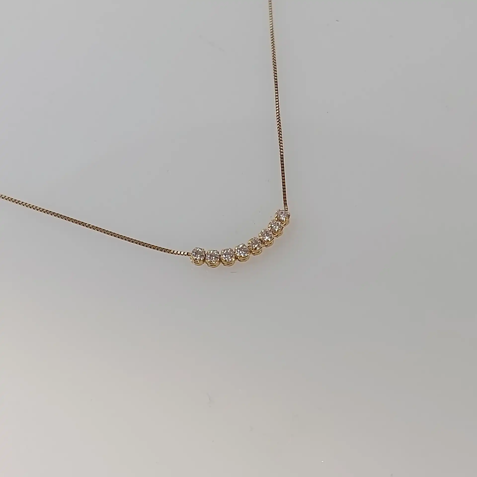 שרשרת זהב 14K משובצץ בזירקוניה