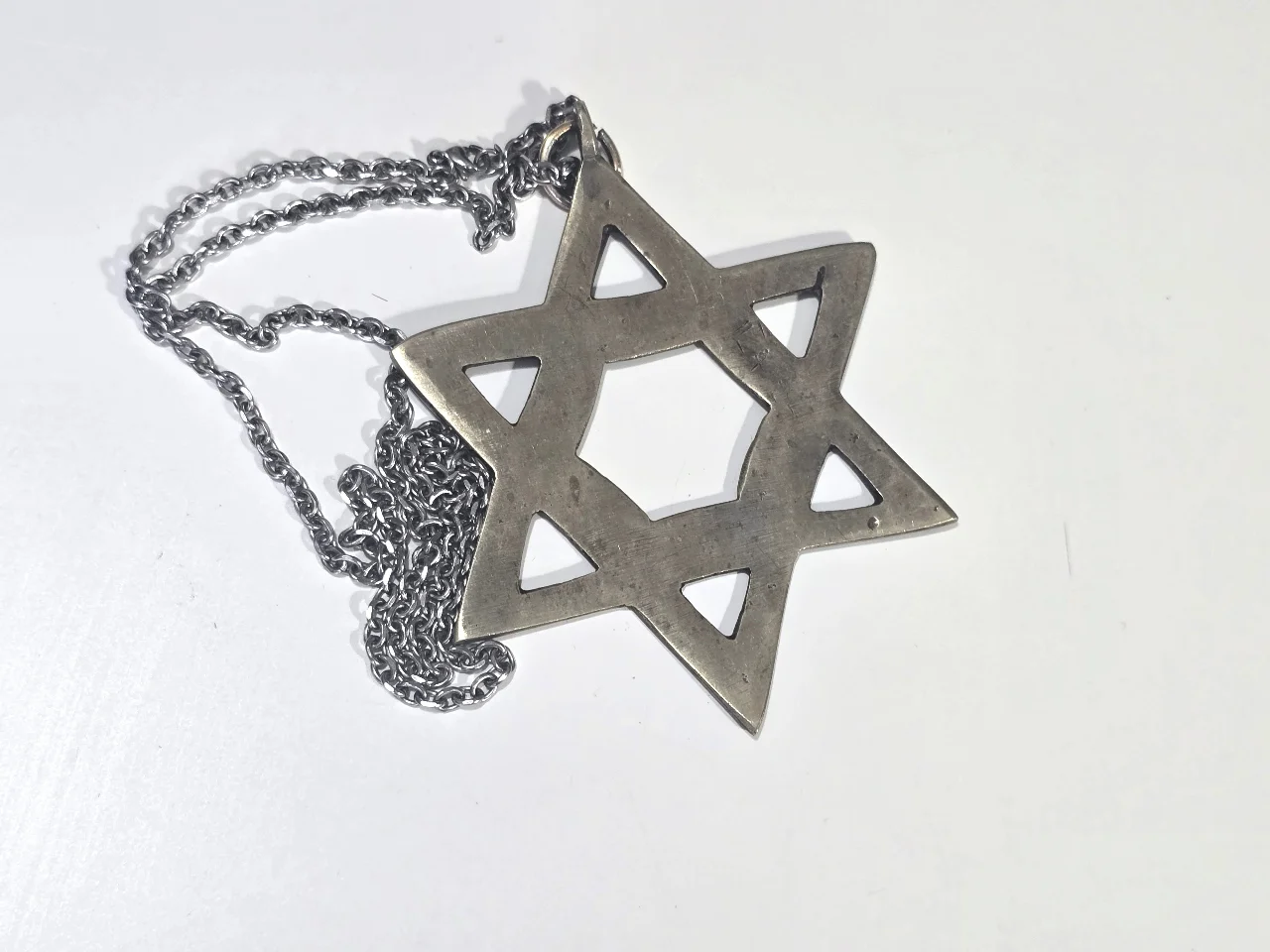 שרשרת +תליון כסף מלא מגן דויד התליון בממדים גדולים (60ג'ר) תליון נדיר