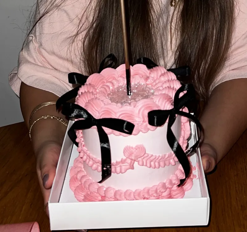 💝עוגת וינטג' ורודה💝