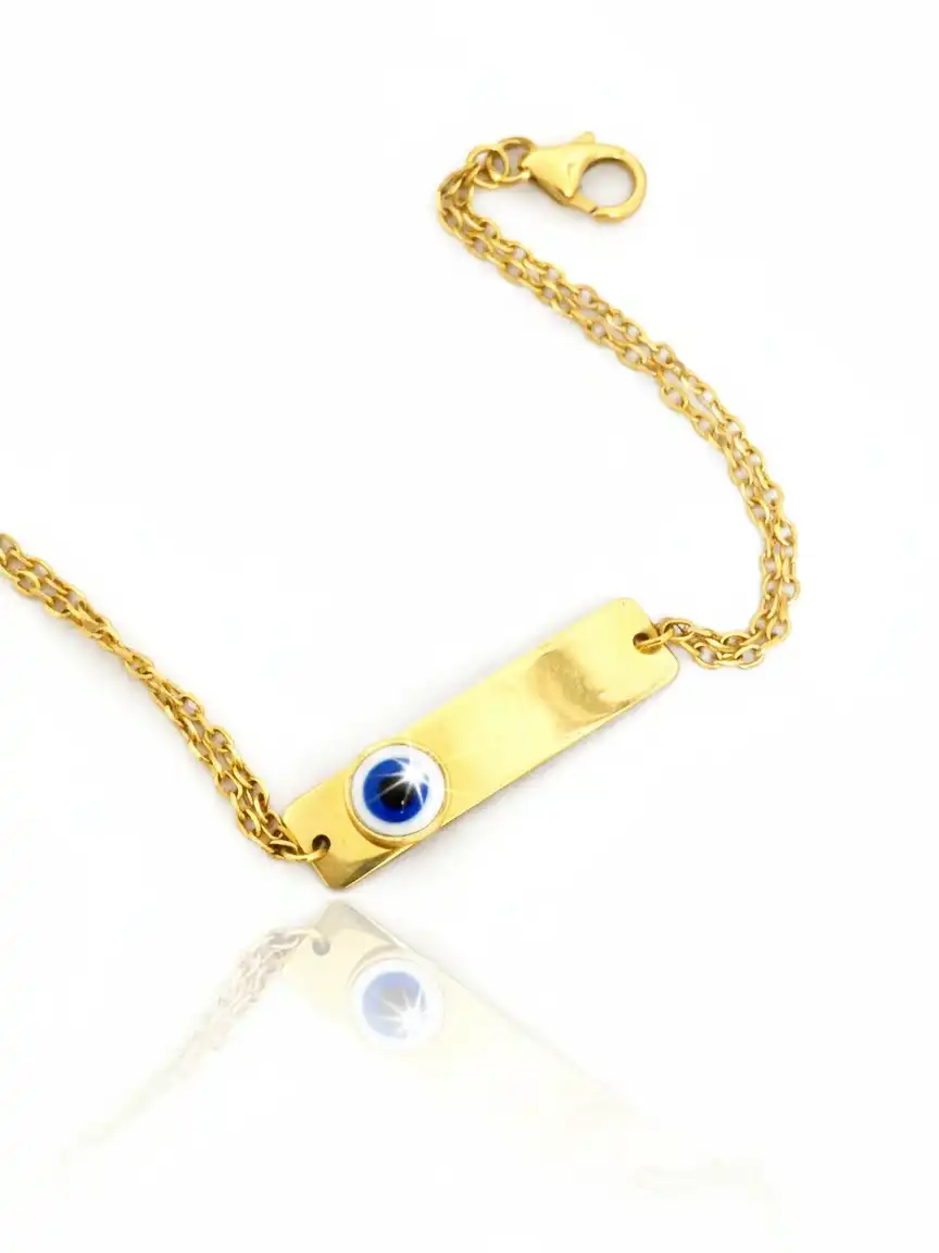 צמיד לילדים נגד עין הרע זהב 14K