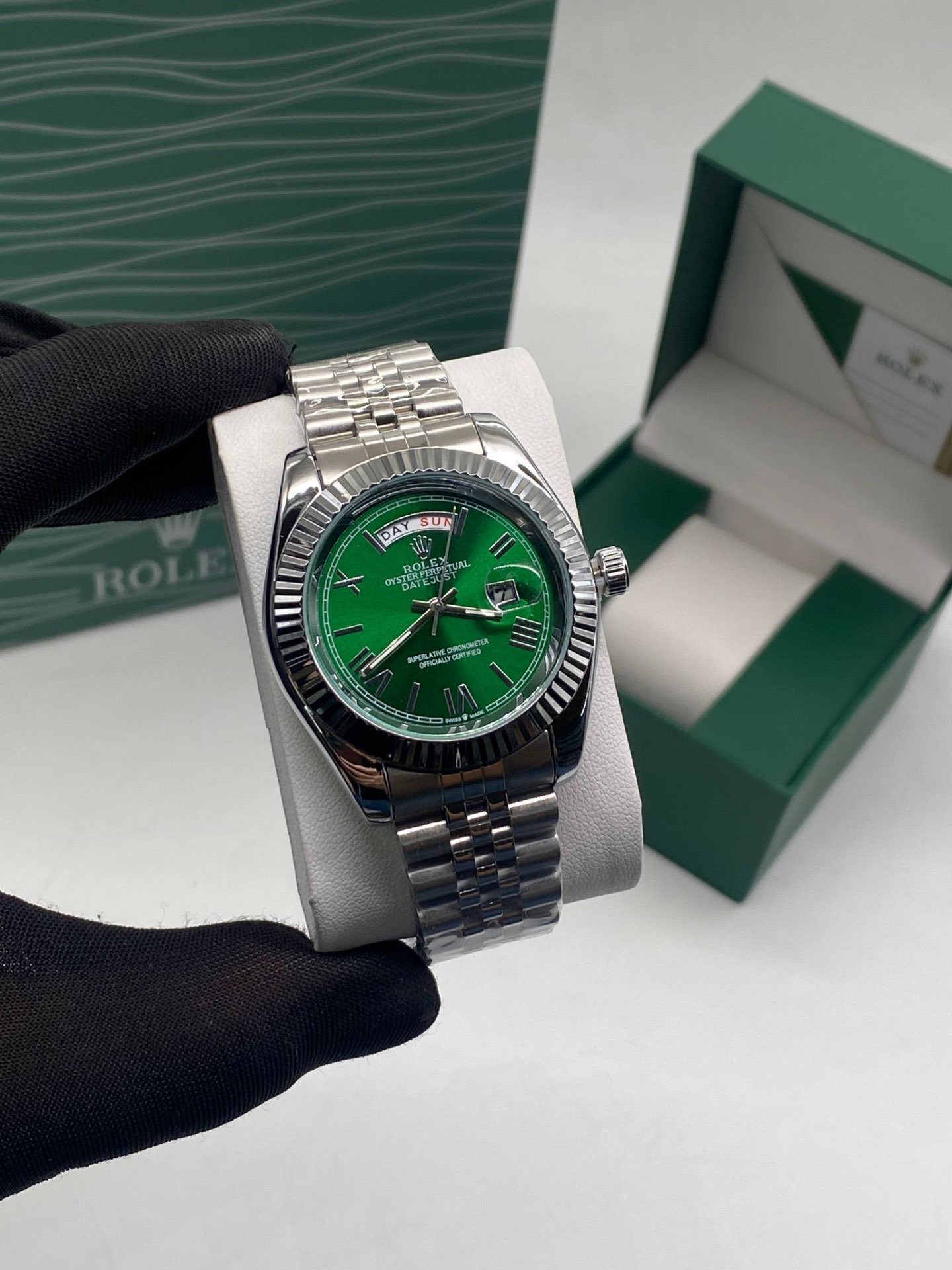 Rolex דייג׳אסט ירוק ספרות רומיות