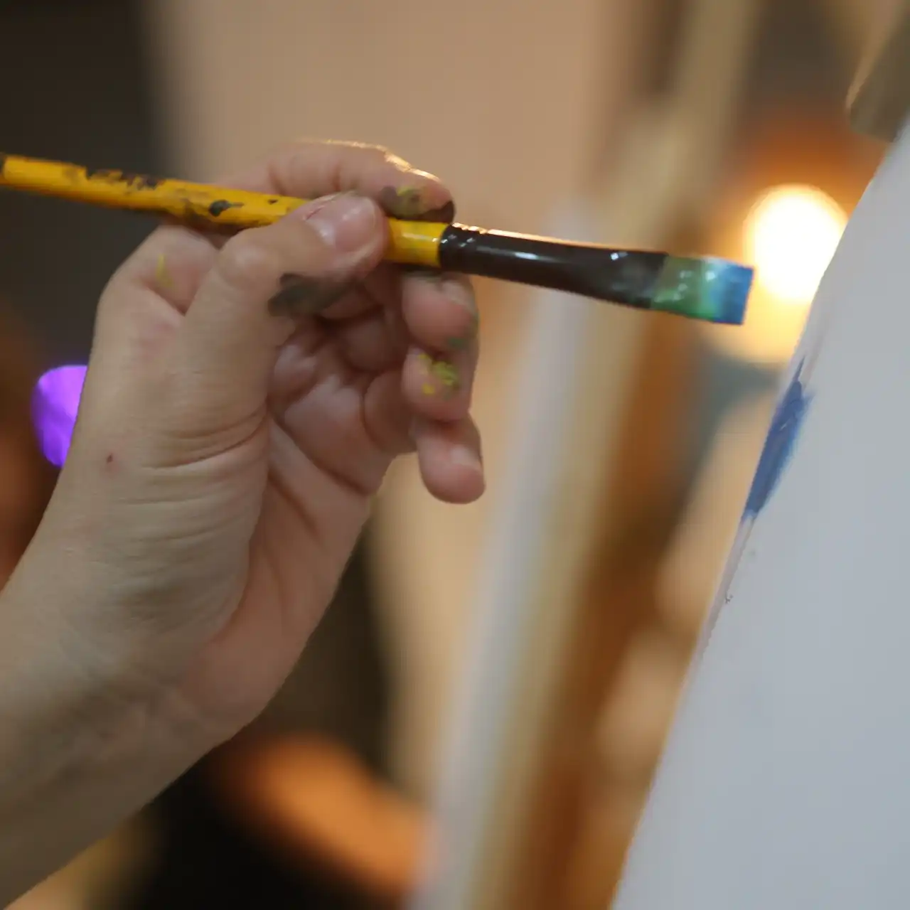 שיעור 5+6 - אקריליק על קנבס