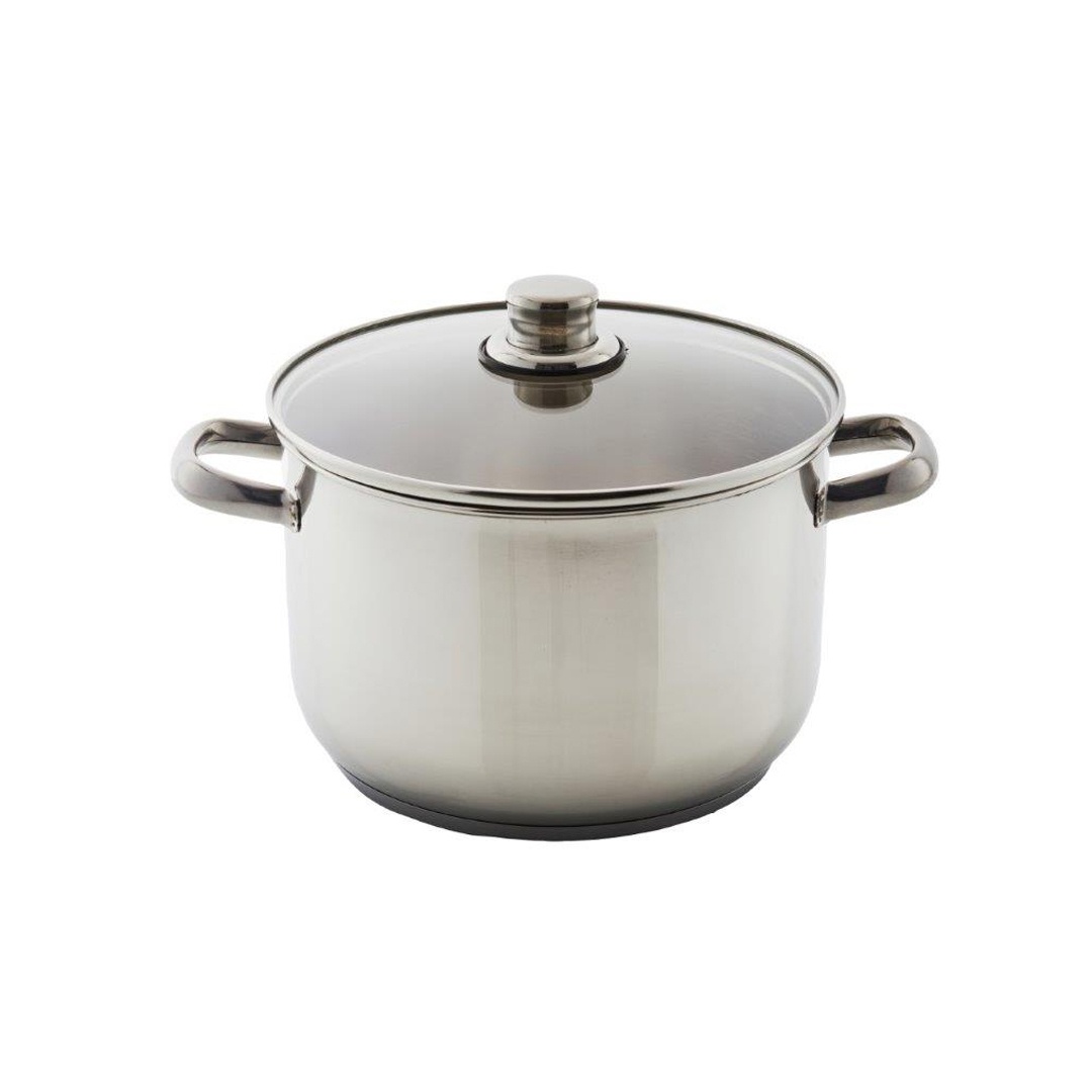 סיר נירוסטה 16*20 ס"מ 5 ליטר מכסה זכוכית סדרת ארז סולתם