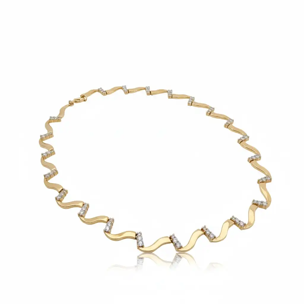 קולייר כסף925 מצופה זהב 14 K