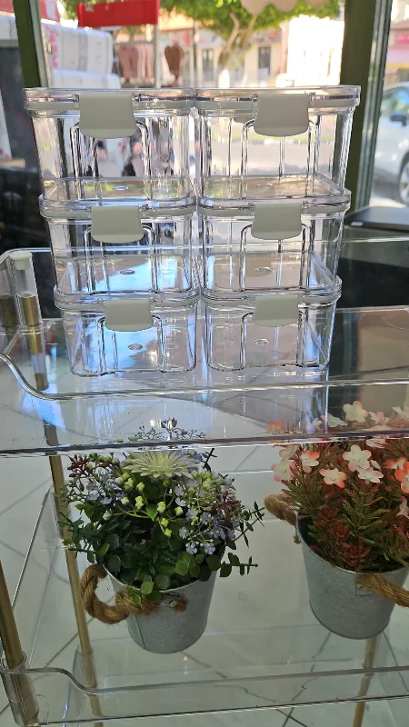 מארז 6 קופסאות אקריל לתבלינים