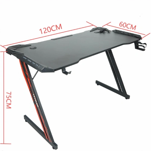 שולחן גיימינג תאורת Rgb אורך 120 ס"מ דגם Tr - Dragon