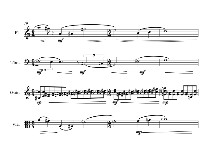 Green - for Flute, Trombone, Guitar and Viola | Inbar Golan