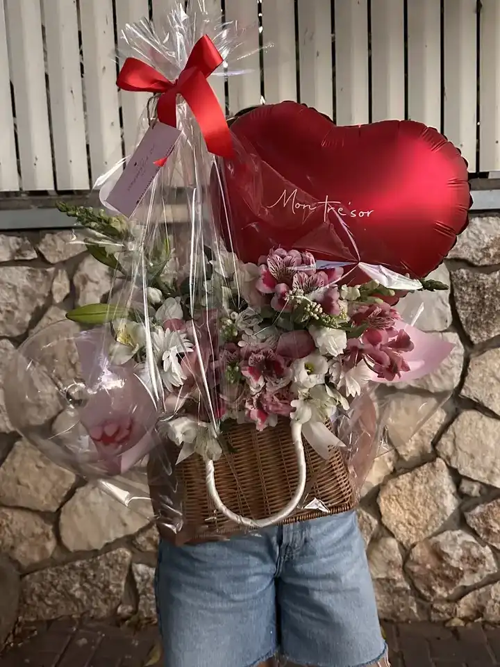 סלסלת קש דאבל בלון