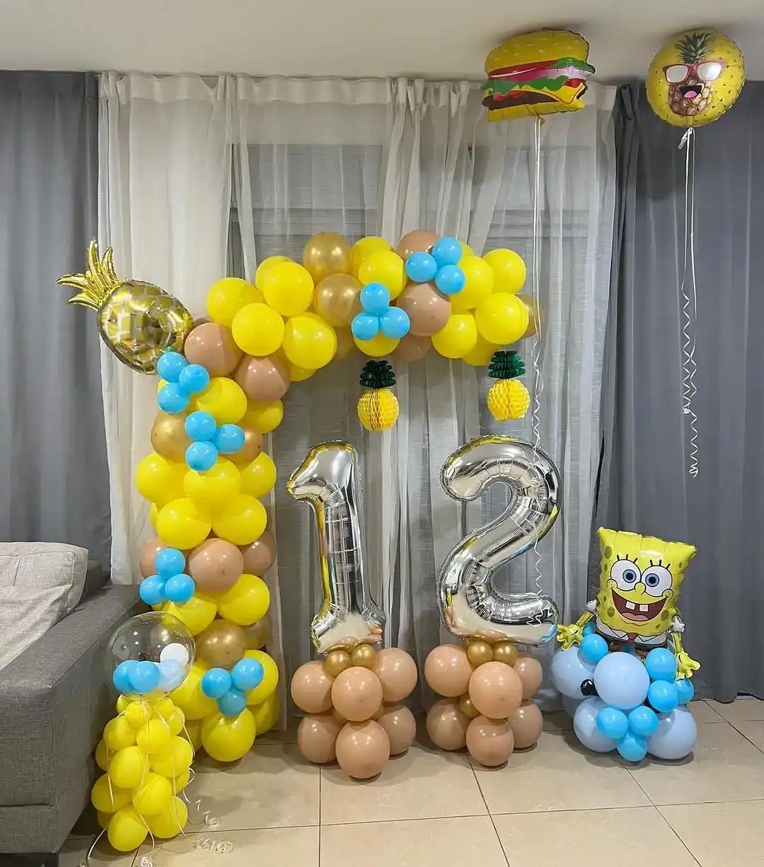 עיצוב בלונים בובספוג מושלם