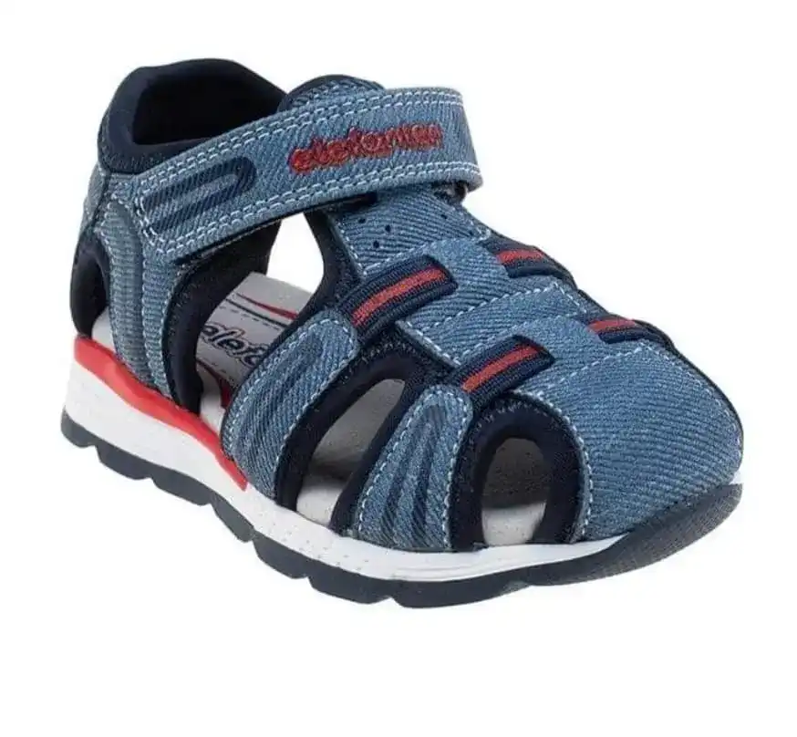 סנדלים בנים כחול-אדום