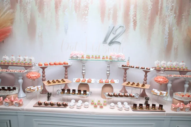 🤍🌷עיצוב בר בת-מצווה עדין ואלגנטי בגווני ורוד וכסף🌷🤍