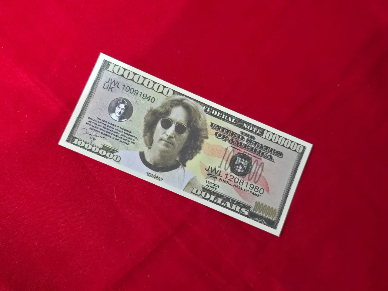 ג'ון לנון שטרות פנטזיה מארה"ב לא שכיחים ובנושאים שונים, כגון: בולאות, דואר, חלל, חיות, מוזיקה, מכוניות נדירות, שחקני קולנוע וטלוויזיה, תוכניות עבר ועוד..