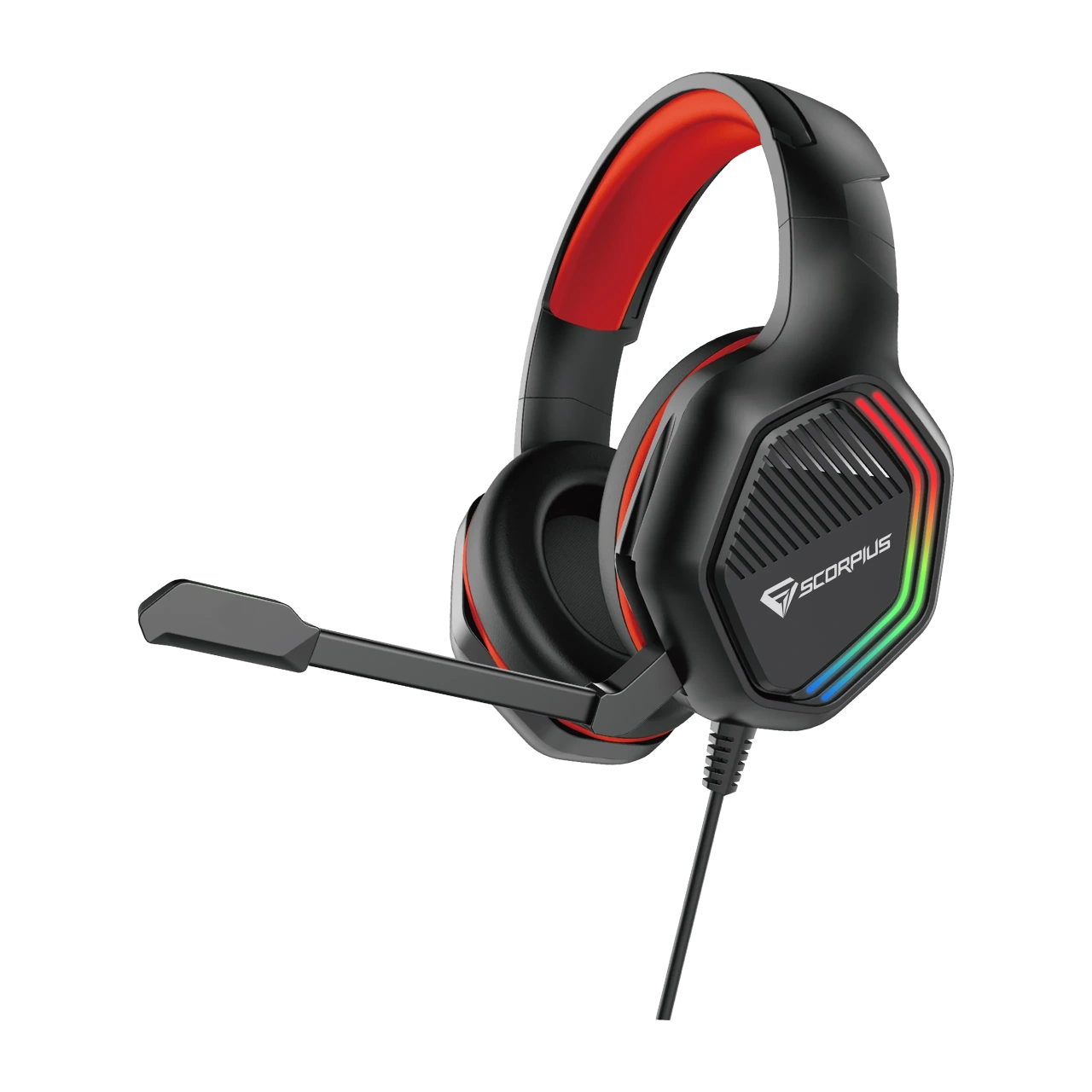 אוזניות גיימינג עם מיקרופון  של חברת Scorpius