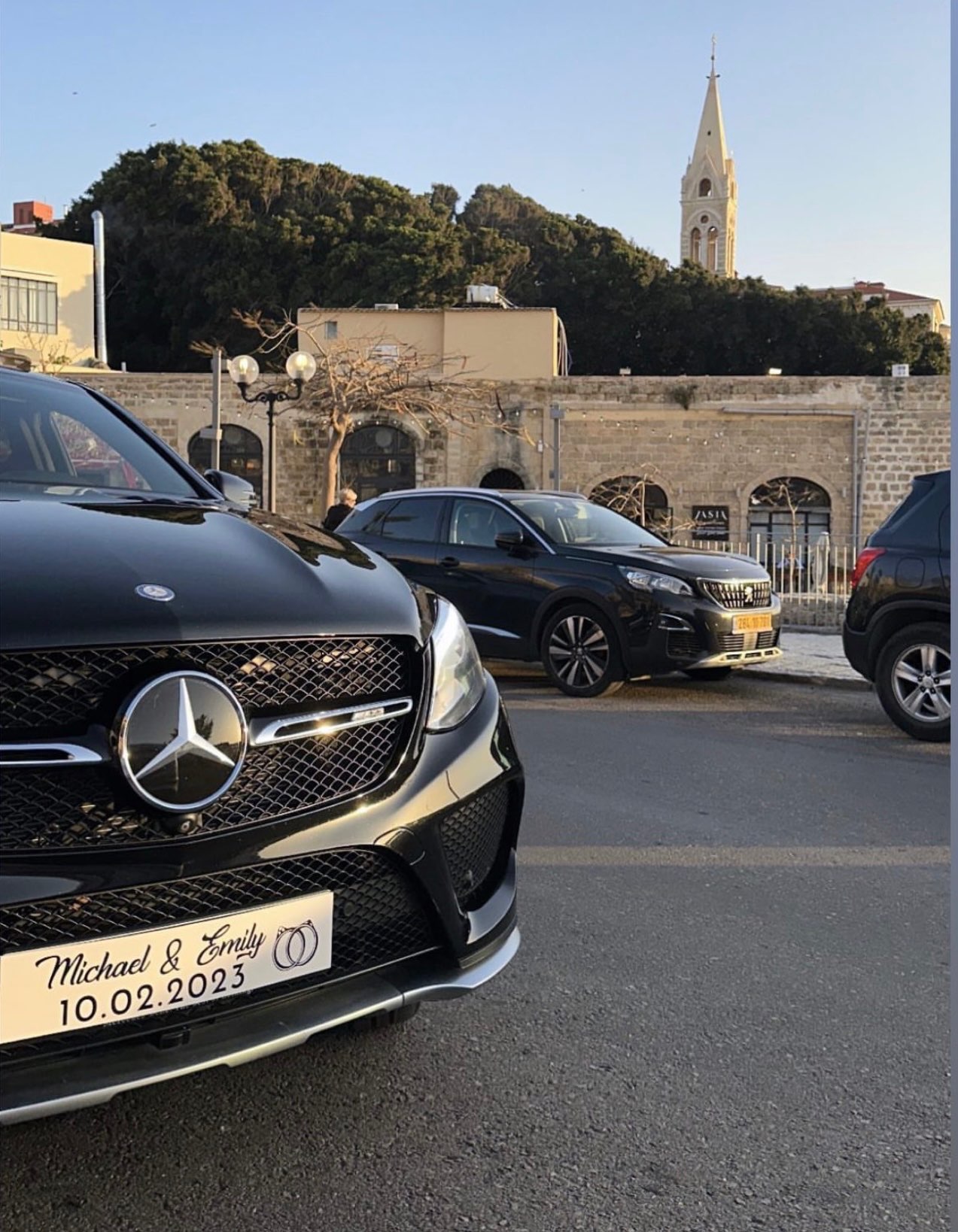 קישוט רכב חתן וכלה