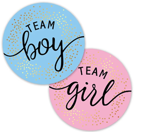 חבילת מדבקות לבחירתכם Team Boy/ Team Girl