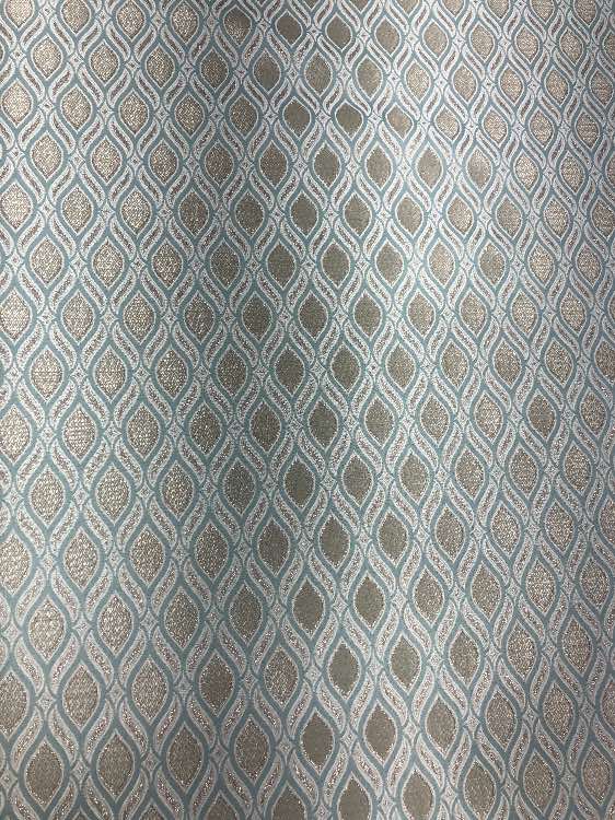 ז׳קארד דגם גלים צבע טורקיז