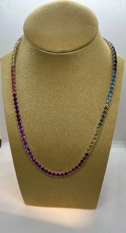 שרשרת טניס צבעונית 