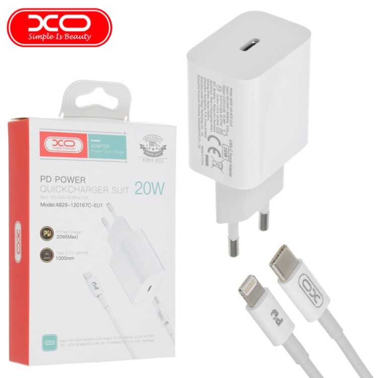 XO 20W Lightning - מטען קיר מהיר לאייפון