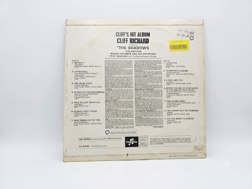 Share Cliff Richard - Cliff's Hit Album Vinyl LP (LP Record, Compilation) - VG+/VG+