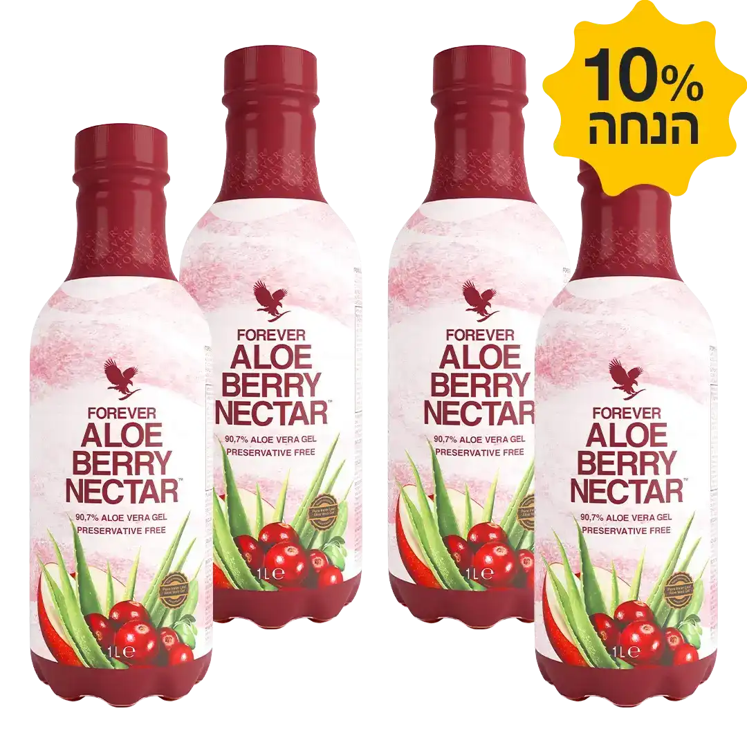 רביעיית משקה ג'ל אלוורה וחמוציות