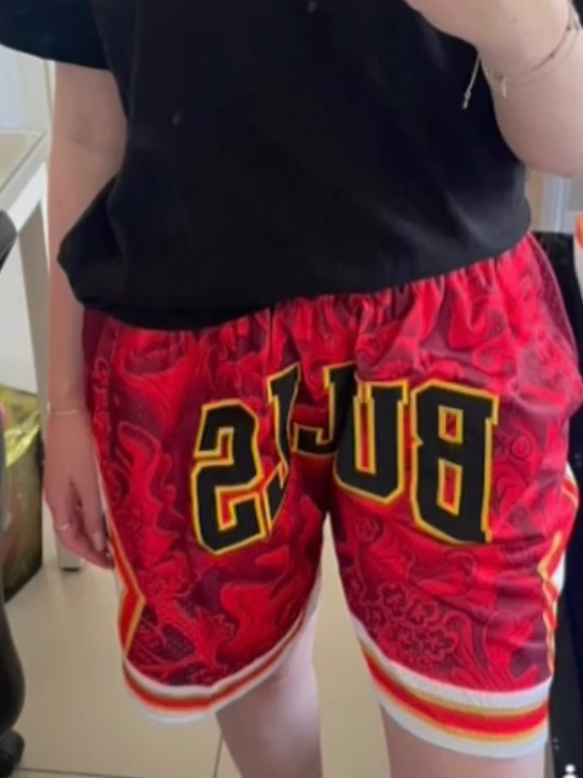 מכנסי NBA - בולס אדום