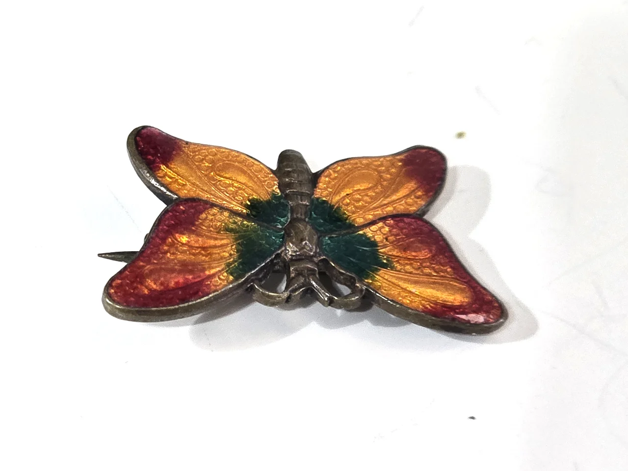 סיכת פרפר וינטג' אמייל צבעוני