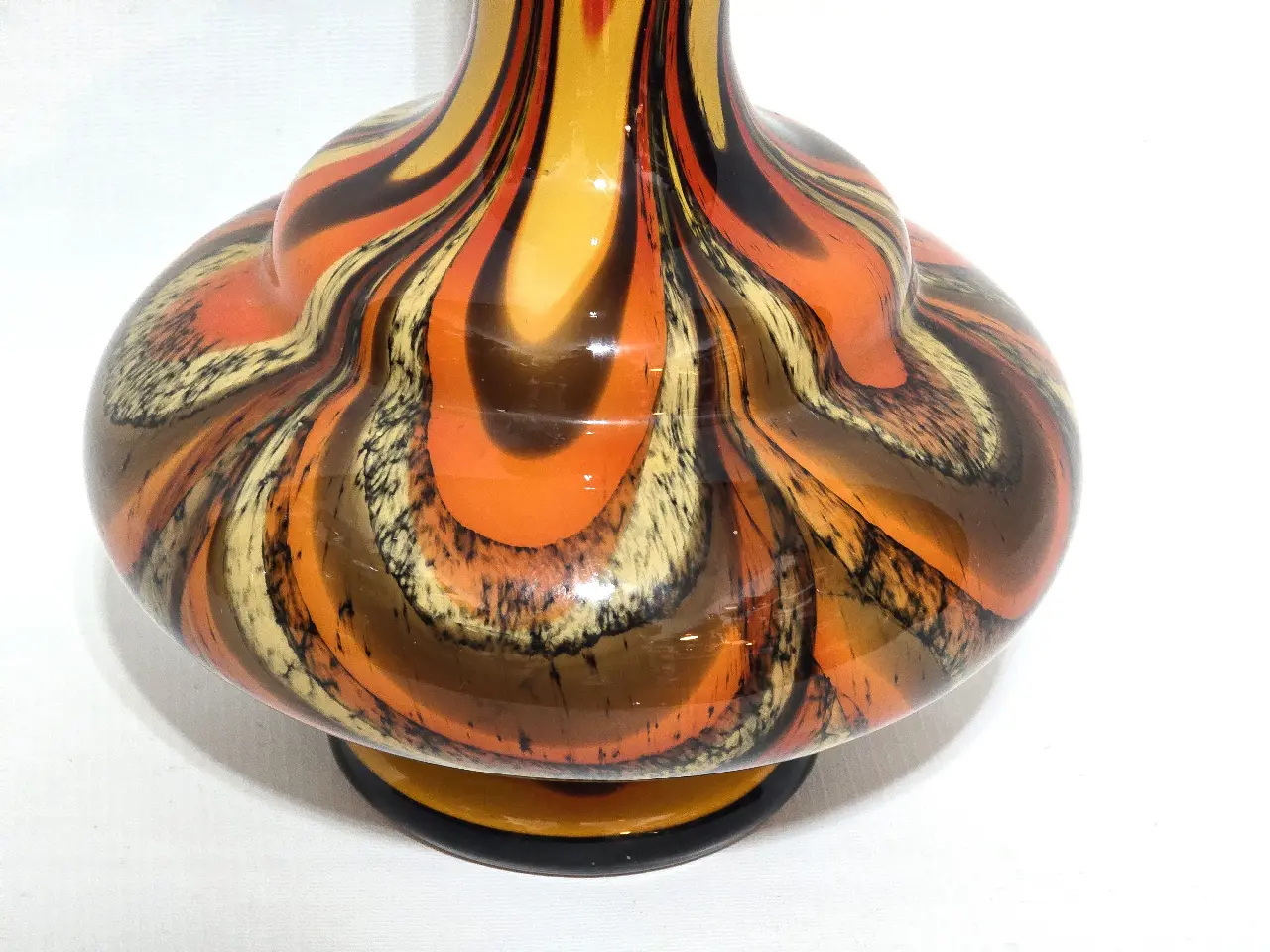 אגרטל צבעוני מהמם מזכוכית גובה 36 ס'מ