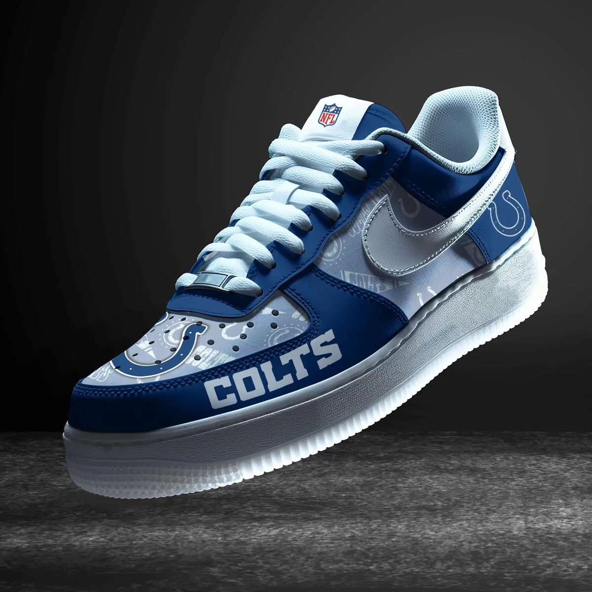 Indianapolis Colts Sport Team Air Force 1 AF1 Sneakers Shoes For Men And Women 379BO-8567