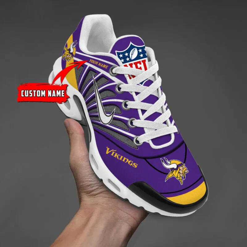 Minnesota Vikings Personalized Name Team Mix Colors Sport Team TN Air Max Shoes Air Cushion Sneakers 248ZO-8790