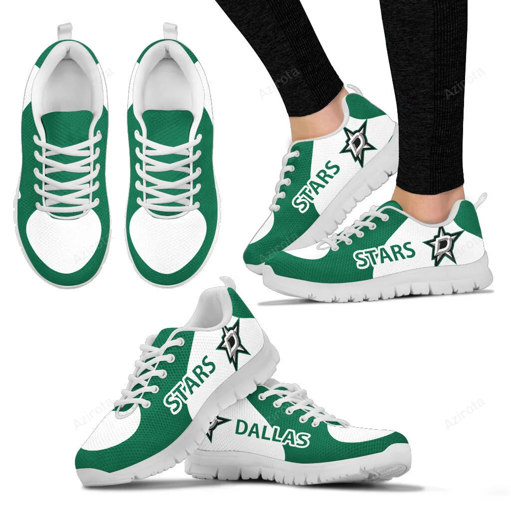 Dallas Stars Green White Running Shoes Sport Sneakers 237IW-9225