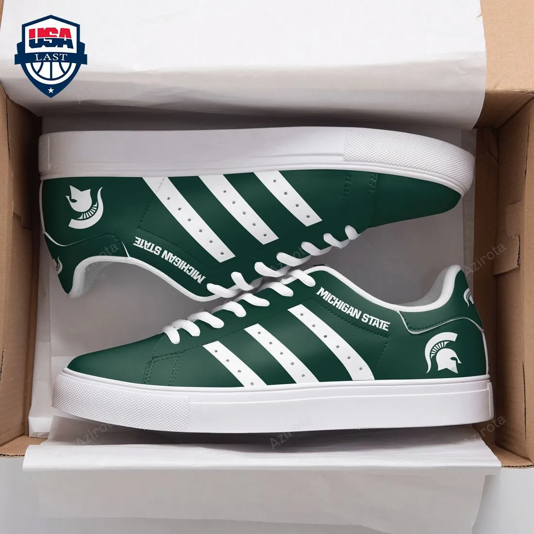 Michigan State Spartans Green Stan Smith Shoes 730HX-1854