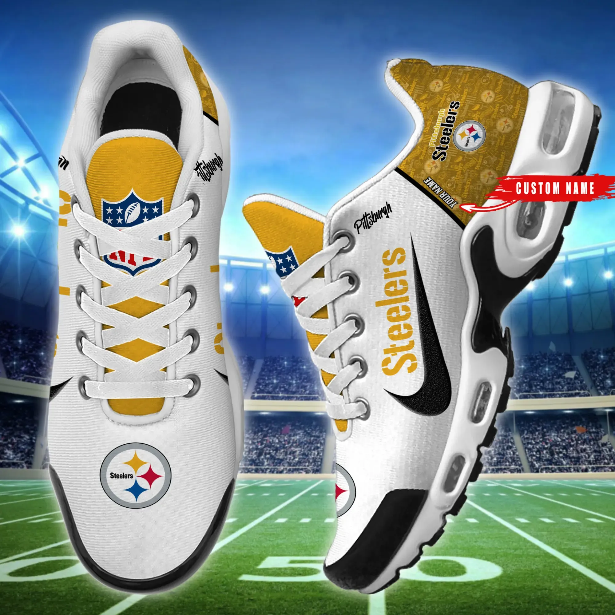Pittsburgh Steelers Personalized New Colorsnike Air Max Plus TN Shoes Air Cushion Sneaker 503JC-7488