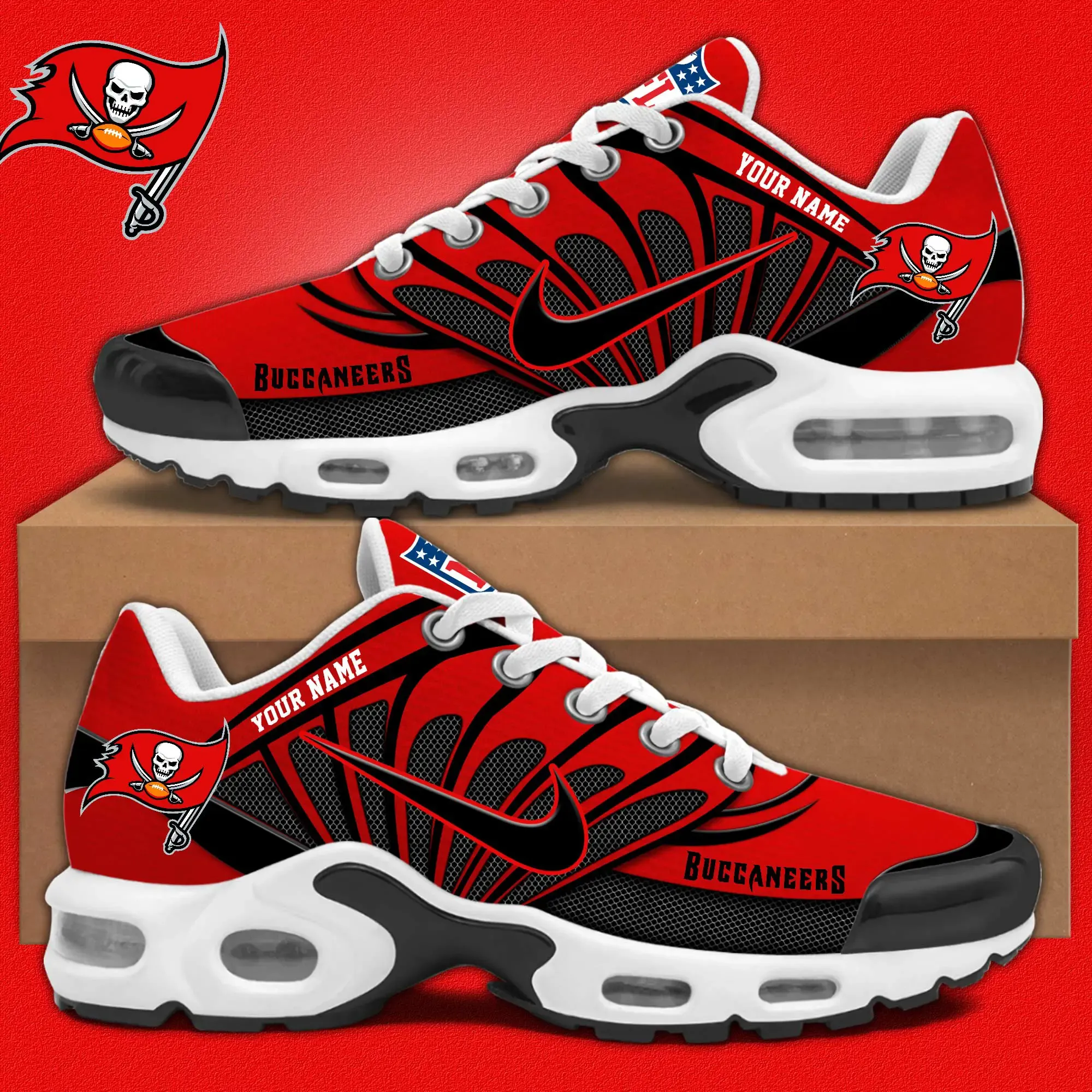 Tampa Bay Buccaneers New Colorsnike Air Max Plus TN Shoes Air Cushion Sneaker 464CR-7450