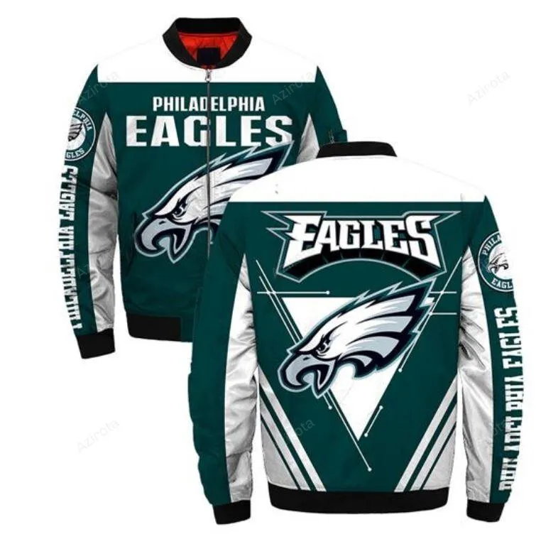 Philadelphia Eagles 3d Bomber Jacket Style 3 Winter Coat 130BN-3888