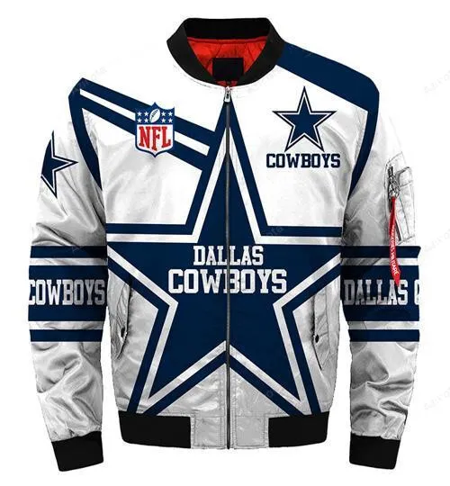 Dallas Cowboys 3d Bomber Jacket Style 2 Winter Coat 658PC-2153