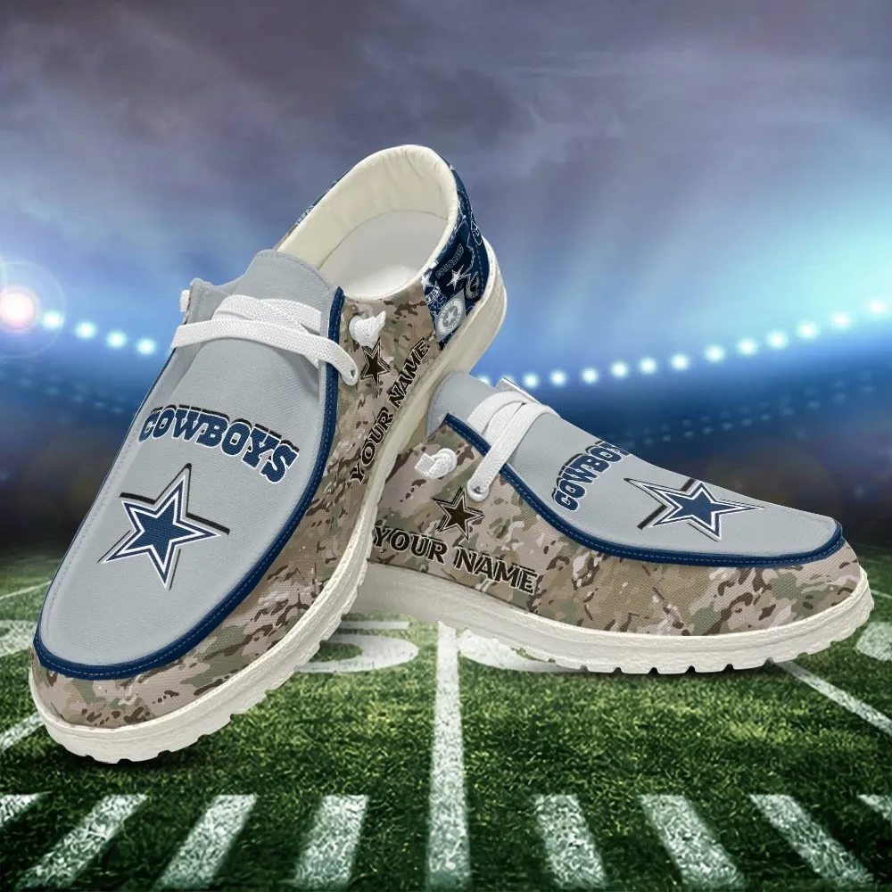 Dallas Cowboys Custom Name Hey Dude Shoes 965GV-1739