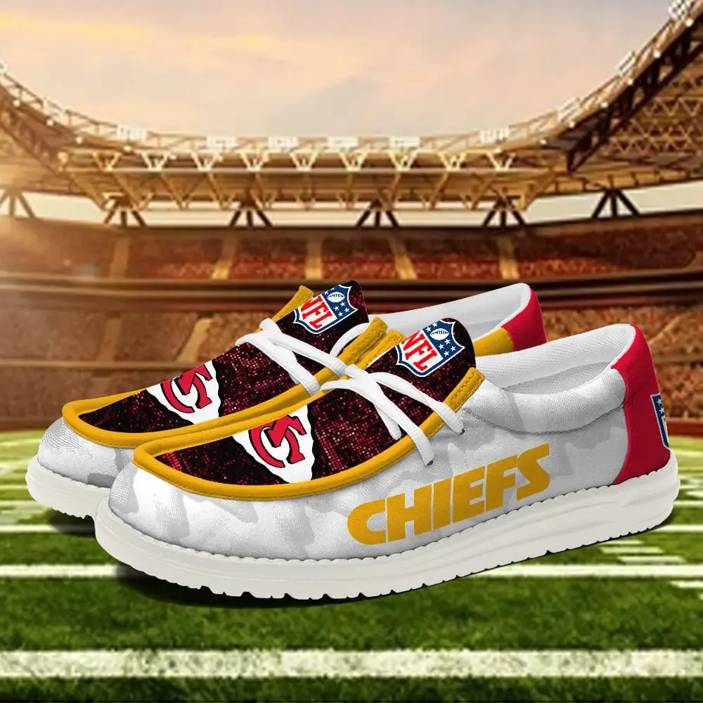 Kansas City Chiefs Custom Name Hey Dude Shoes 754XP-4366