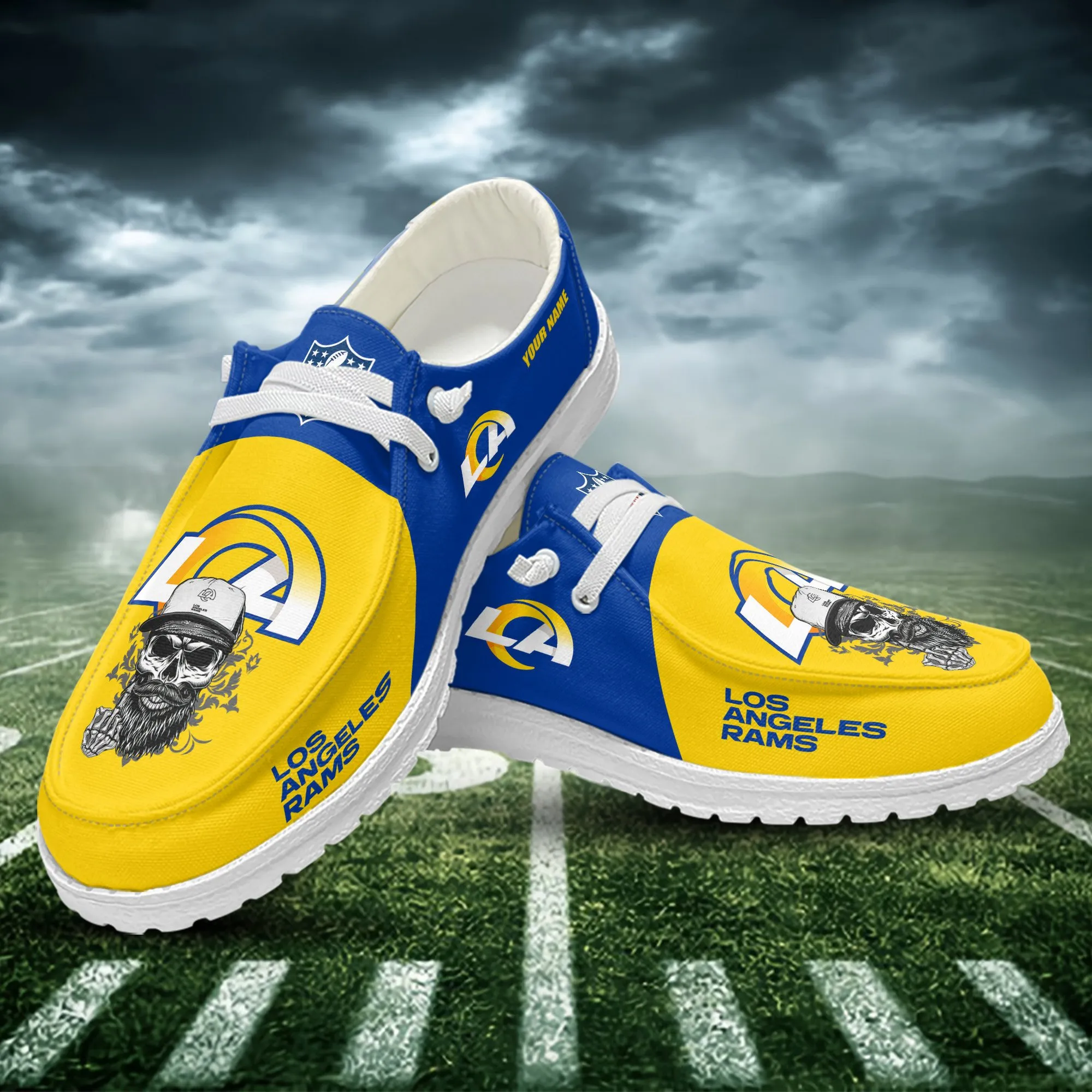 Los Angeles Rams Custom Name Hey Dude Shoes 523GM-7523