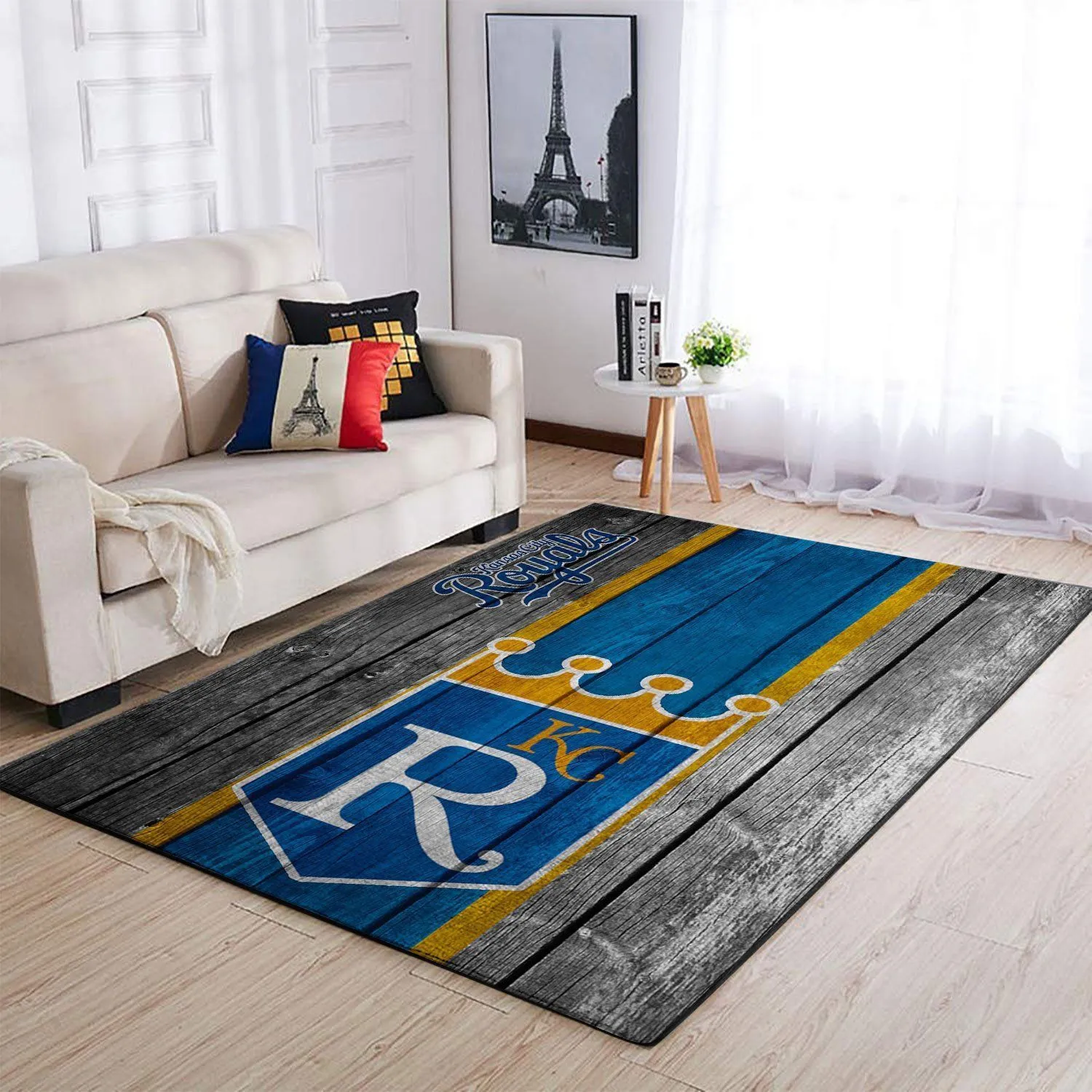 Kansas City Royals MLB Team Logo Wooden Style Style Nice Gift Home Decor Rectangle Area Rug Indoor Outdoor Rugs 226ED-2976